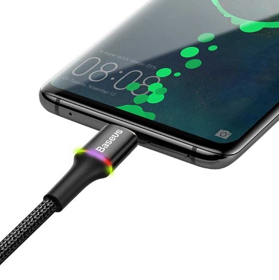 Кабель Baseus CALGH-B09 QC 3.0, lightning, 1 м, Quick charge 3.0, красный