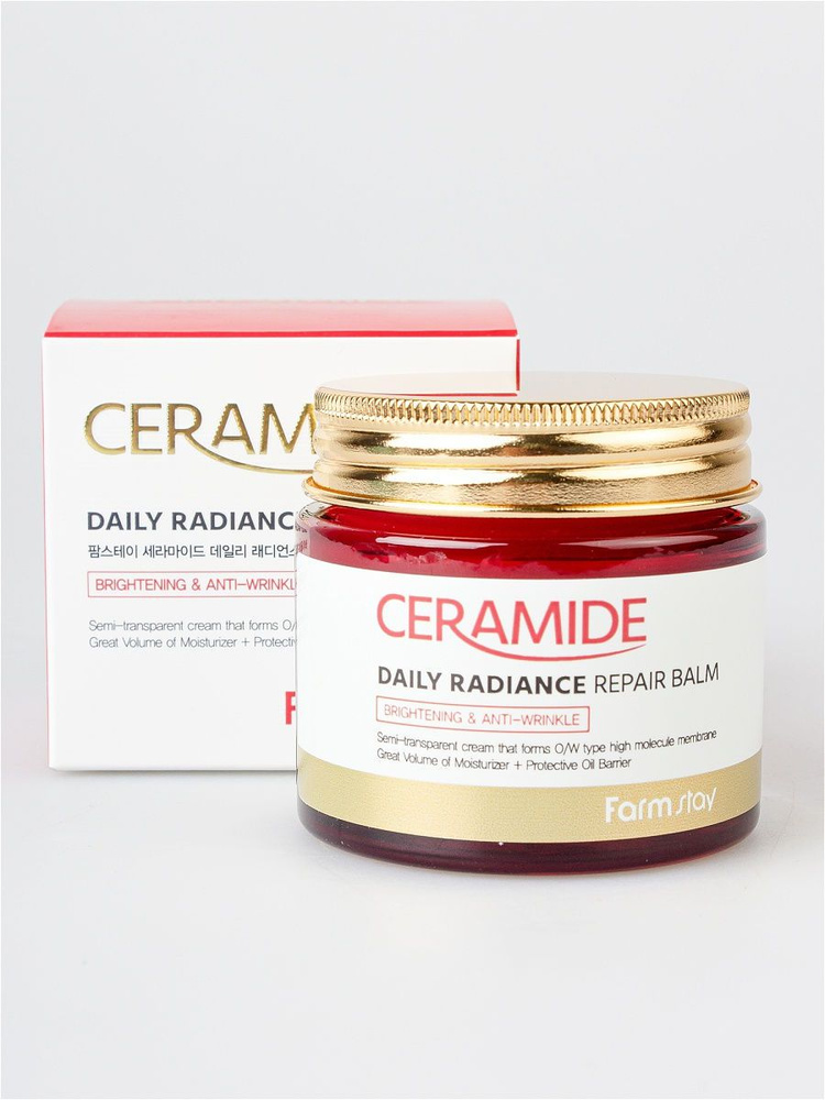 Укрепляющий крем-бальзам для лица с керамидами Farmstay Ceramide Daily Radiance Repair Balm