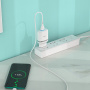 Зарядное устройство HOCO C12Q Smart, 3A, белый, 18W, кабель Type-C,QC3.0 / QC2.0