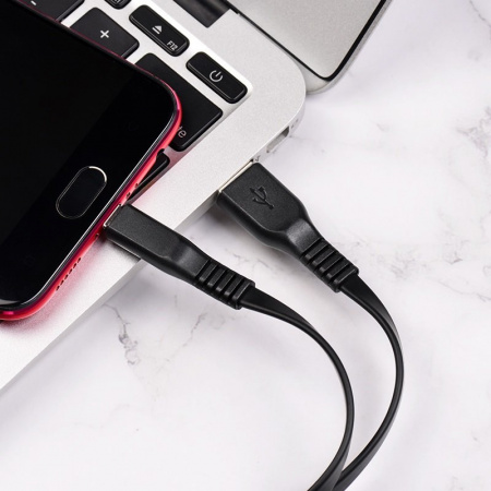 Кабель Borofone BX23 Wide power USB - micro USB, 1 м черный