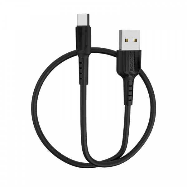Кабель Borofone BX16, USB - USB Type-C, 1 м, черный