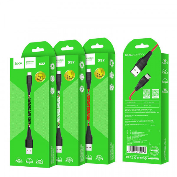 Кабель Hoco X32, USB - USB Type-C, 1 м, белый