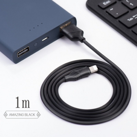 Кабель Hoco X6, lightning, 1 м, черный