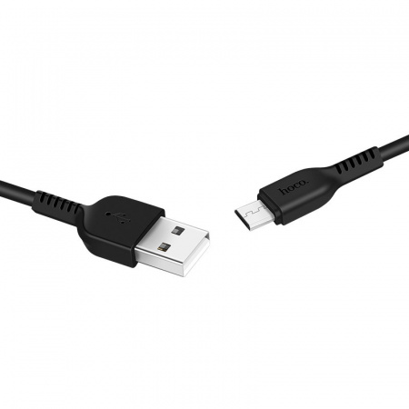 Кабель Hoco X13 USB - micro USB, 1 м черный