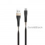 Кабель hoco U39 Slender USB - micro USB, 1.2 м черно-золотой