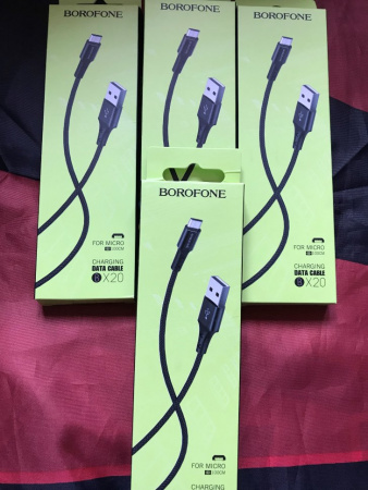 Кабель Borofone BX20 Enjoy USB - micro USB, 1 м черный