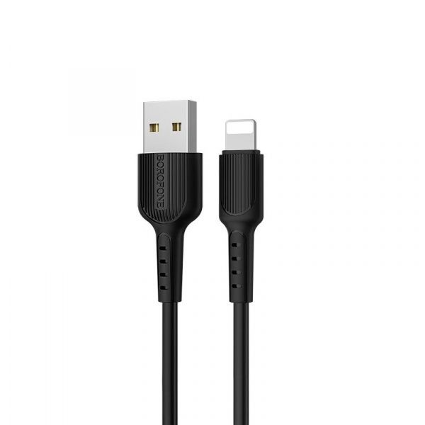 Кабель Borofone BX16, lightning, 1 м, черный