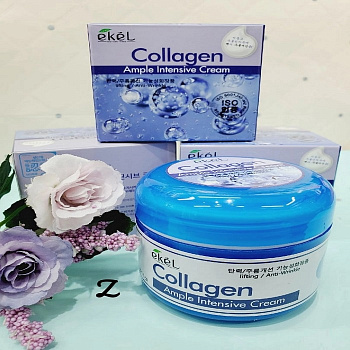 Ампульный крем с коллагеном Ekel Ample Intensive Cream Collagen