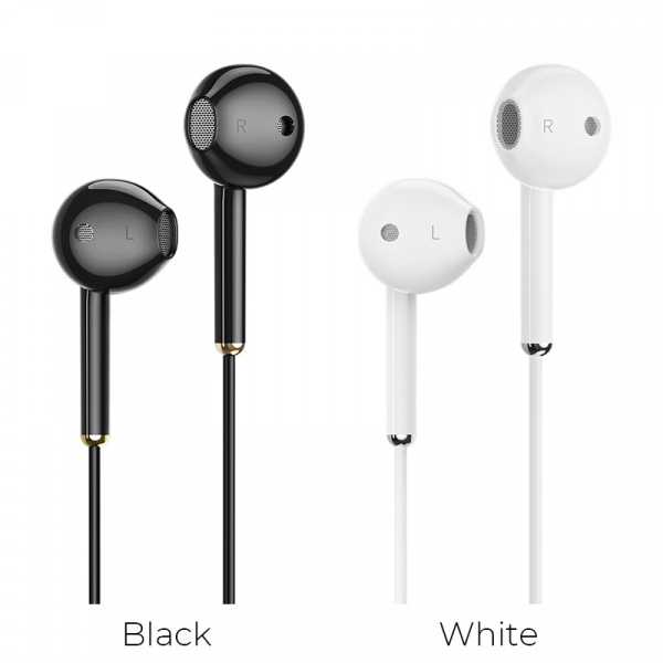 Проводные наушники BOROFONE BM46 Echo, Jack 3.5mm, 1.2 м, Черный, контроллер с микрофоном