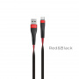 Кабель Hoco U39 Slender, USB - USB Type-C, 1.2 м, черно-красный