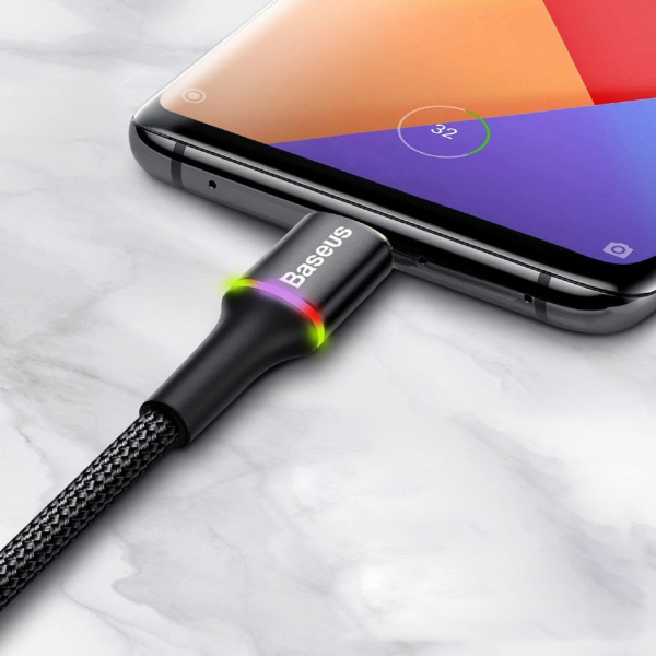 Кабель Baseus halo CAMGH-A09 USB - micro USB, 0.5 м красный