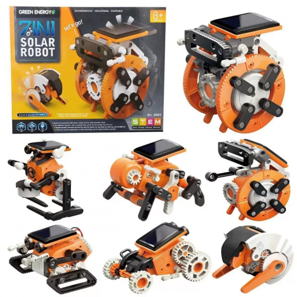 Конструктор на солнечной батарее Solar Robot 7 in 1
