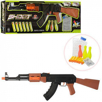 Детский автомат Shoot АК-47  водяные (орбизы) и мягкие пули