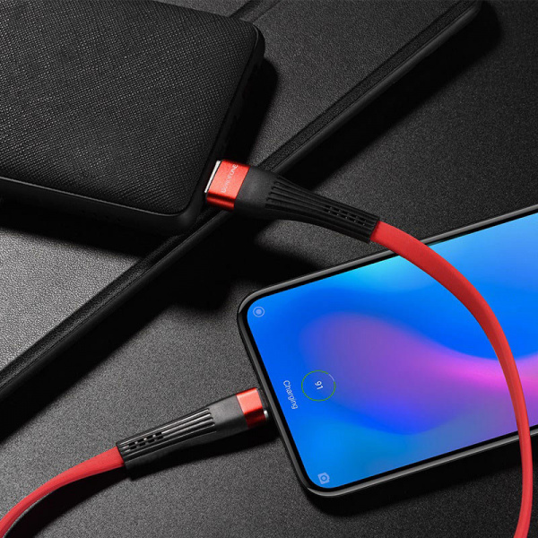 Кабель Borofone BU4, USB - USB Type-C, 1.2 м, красный