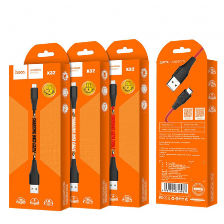 Кабель Hoco X32 USB - micro USB, 1 м красный