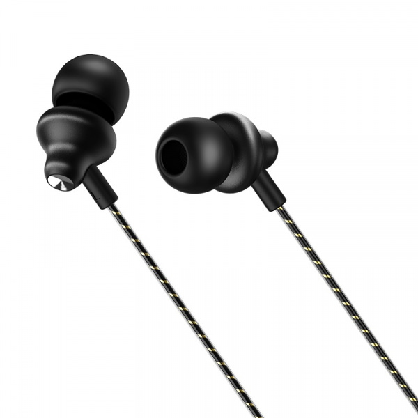 Проводные наушники BOROFONE BM42 Sophisticated, Jack 3.5mm, 1.2 м, Черный, контроллер с микрофоном