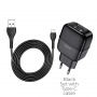 Зарядное устройство HOCO C77A Highway, 2.4A, черный, кабель Type-C