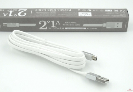 Кабель Remax Kerolla RC-094m USB - micro USB, 1 м белый