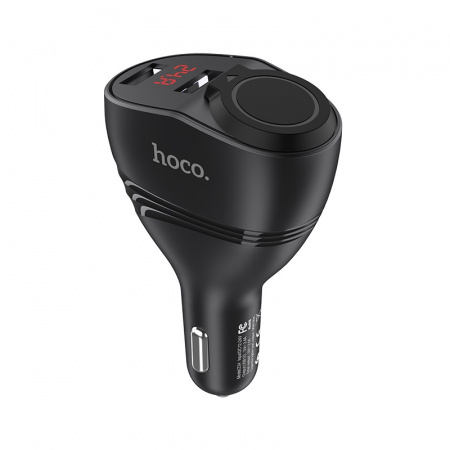 Автомобильное зарядное устройство HOCO Z34 Thunder Power, 3.1A, черный, Дисплей