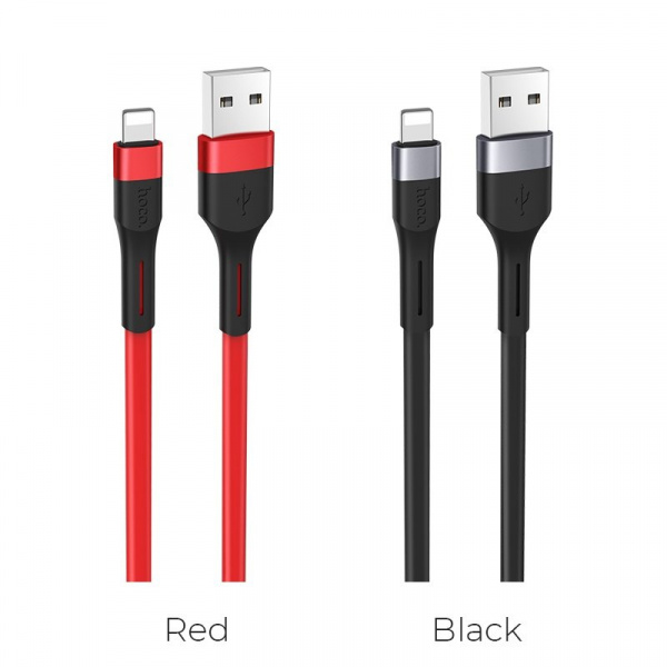 Кабель Hoco X34, lightning, 1 м, красный