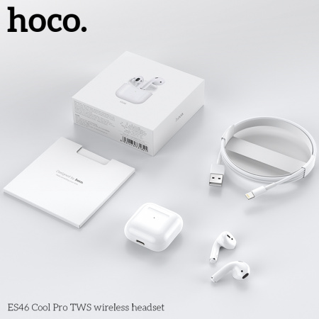 Беспроводные наушники HOCO ES46 Cool Pro, Bluetooth, 200 мАч, Белый