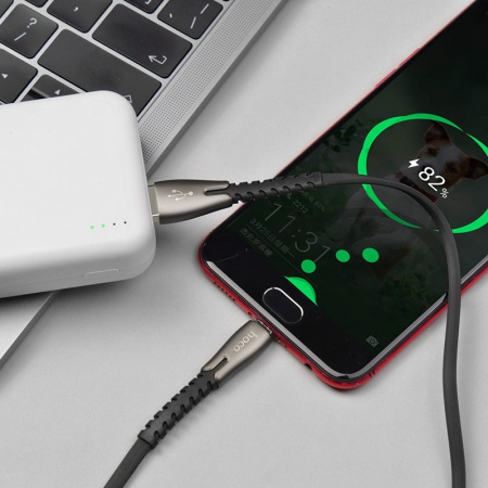 Кабель Hoco U58 USB - micro USB, 1.2 м черный