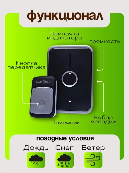 Беспроводной дверной звонок Max Onvo