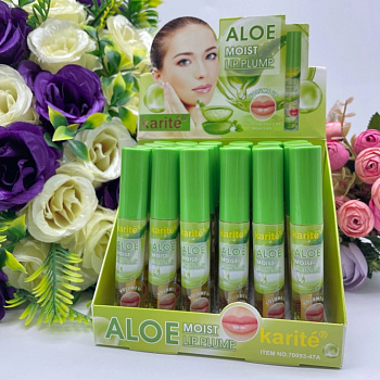 Увеличивающий объем Блеск для губ с экстрактом алое Karite Aloe Moist Lip Plump