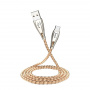 Кабель hoco U56 Metal, USB - USB Type-C, 1.2 м, золотой