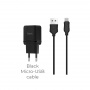 Комплект зарядки Micro USB Hoco C22A, 1 USB, 2.4А, черный
