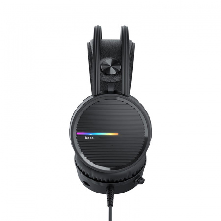 Проводные наушники HOCO W100 Touring gaming headset, контроллер + микрофон, LED подсветка
