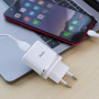 Зарядное устройство HOCO C12Q Smart, 3A, белый, 18W, кабель micro USB, QC3.0 / QC2.0