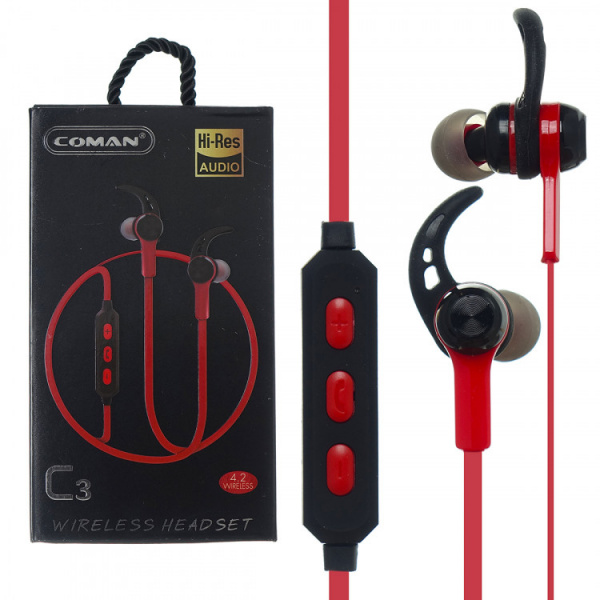 Bluetooth наушники Coman C3 Red