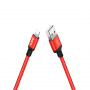 Кабель Hoco X14, lightning, 1 м, красный