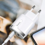 Сетевое зарядное устройство Hoco C64A, 2 USB, 2.1А, белый