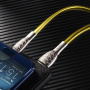 Кабель hoco U52 Bright, USB - USB Type-C, 1.2 м, золотой