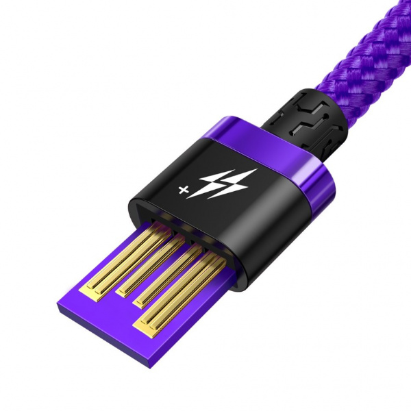 Кабель Baseus CATZH-B05 QC 3.0, USB - USB Type-C, 2 м, quick charge 3.0, фиолетовый