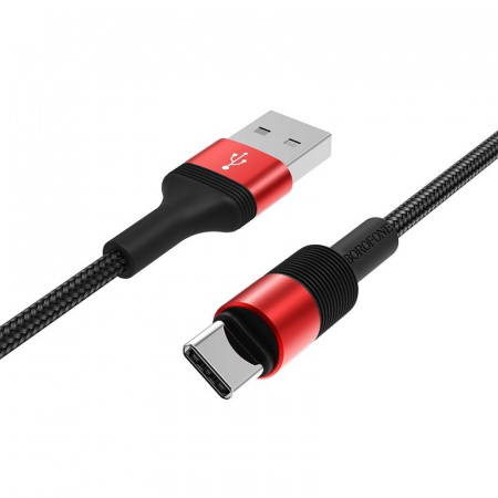 Кабель Borofone BX21 Outstanding, USB - USB Type-C, 1 м, красный
