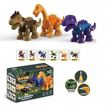 Конструктор Динозавры с отверткой Era of dinosaurs