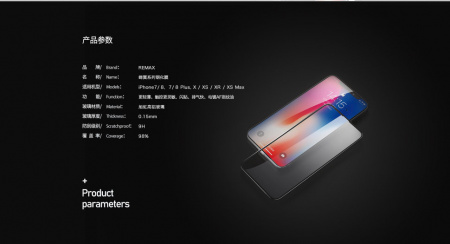 Защитное стекло Remax Ultra-thin GL-50 для iPhone X, XS