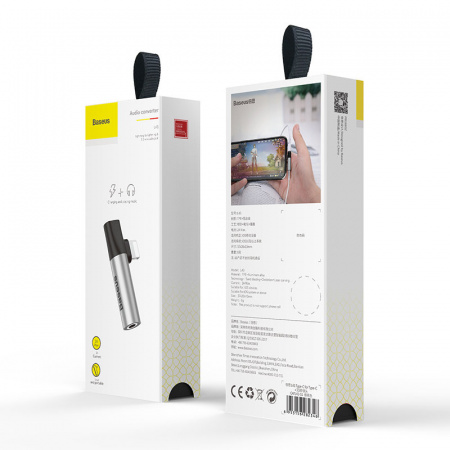 Переходник Baseus L43 CALL43-S1, Apple Lightning - mini jack 3.5 mm