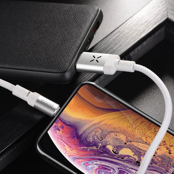 Кабель Hoco U63, lightning, 1.2 м, белый