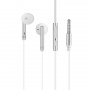 Проводные наушники HOCO M22 Spirited Rhyme, Jack 3.5mm, 1.2 м, серебристый, контроллер с микрофоном