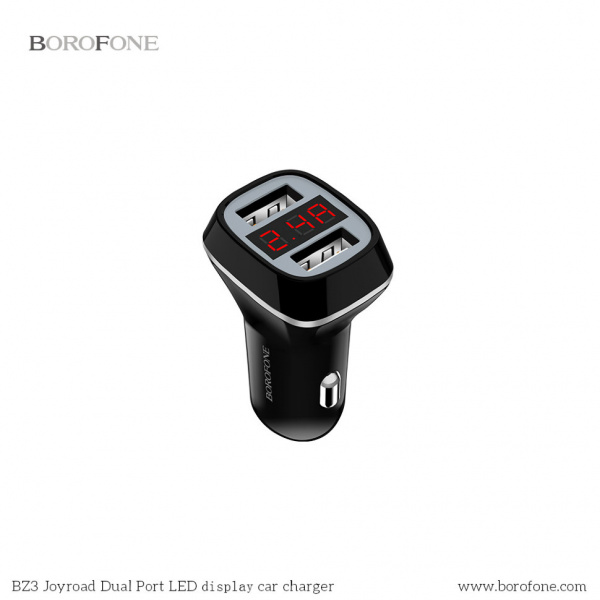 Автомобильное зарядное устройство Borofone BZ3 JoyRoad, 2.4A, черный