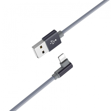 Кабель Borofone BX12, lightning, 1 м, серый