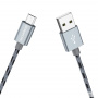 Кабель Borofone BX24 USB - micro USB, 1 м серый