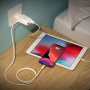 Зарядное устройство HOCO C82A Real, 2.4A, белый, кабель Lightning