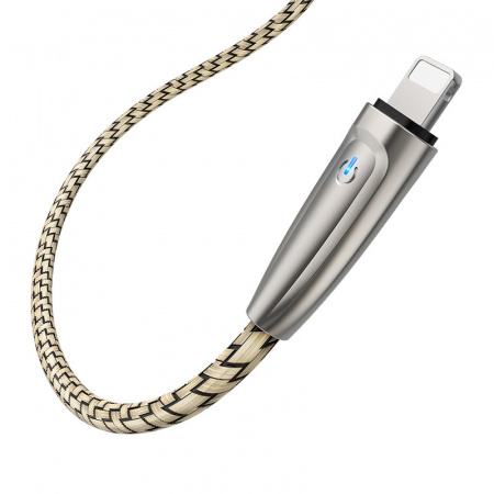 Кабель Borofone BU3, lightning, 1.2 м, золотой