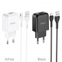 Зарядное устройство HOCO N2 Vigour single, 2A, черный, кабель micro USB