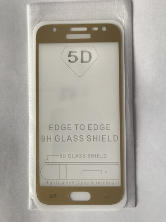 Защитное стекло Full Glue для Samsung J330, золотой